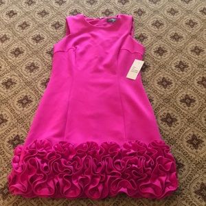 Hot Pink ruffle dress